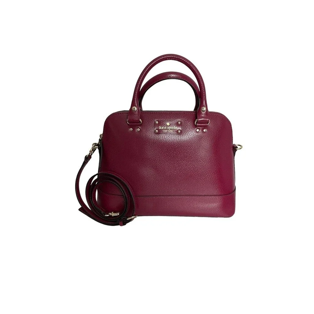 Kate Spade Small Rachelle Wellesley Satchel Fuchsia Pink Crossbody & Zip Wallet